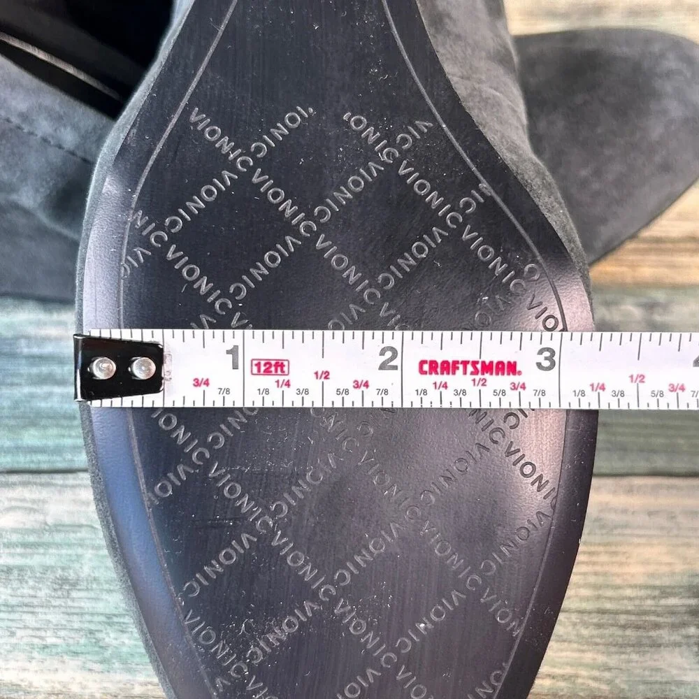 Vionic Camden Wedge Heel Pumps Shoes Womens Shoes Size 9.5M Gray Suede Round Toe